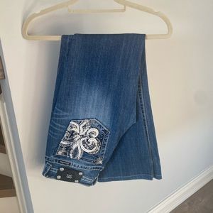 2000s Boot cut embroidered pocket jeans| Miss Me Denim